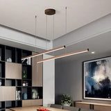 Lamparas LED para cocina diseño lineal rectangular en color marrón