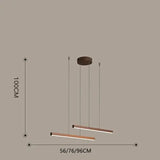 Lamparas LED para cocina diseño lineal rectangular en color marrón