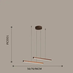 Lamparas LED para cocina diseño lineal rectangular en color marrón