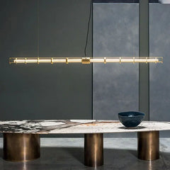 Lámpara colgante creativa de vidrio en forma de barra para comedor