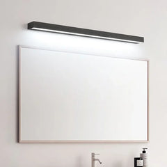 Apliques de pared para baño LED rectangular negra moderna
