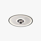 Ventilador de techo redondo con luz LED moderno función verano invierno dormitorio