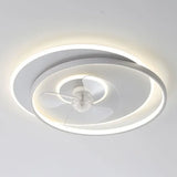 Ventilador de techo moderno silencioso con luz LED regulable para dormitorio