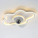 Ventilador de techo moderno silencioso con luz LED regulable para dormitorio
