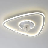 Ventilador de techo moderno silencioso con luz LED regulable para dormitorio
