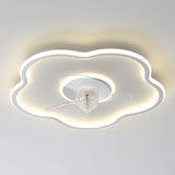 Ventilador de techo moderno silencioso con luz LED regulable para dormitorio
