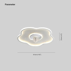 Con luz ventilador de techo diseño nórdico nube