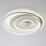 Ventilador de techo moderno silencioso con luz LED regulable para dormitorio