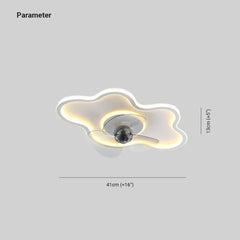 Con luz ventilador de techo diseño nórdico nube