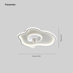 Con luz ventilador de techo diseño nórdico nube