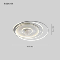 Con luz ventilador de techo diseño nórdico nube
