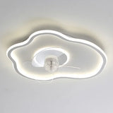 Ventilador de techo moderno silencioso con luz LED regulable para dormitorio