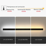 Aplique exterior largo sensor de movimiento IP65 minimalista para porche negro