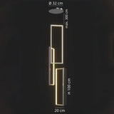 Lampara colgante para escalera rectangular LED moderna