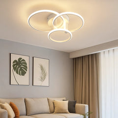 Lámpara de Techo LED Regulable con Diseño Moderno de Aro para Salón