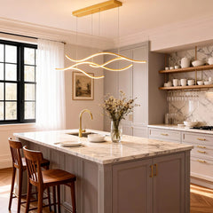 Lámpara colgante moderna de diseño LED regulable en metal para comedor