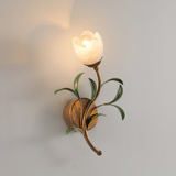 Aplique de pared flor vintage de vidrio para dormitorio
