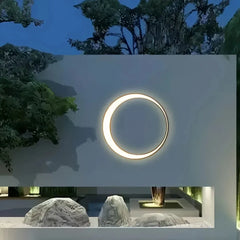 Aplique de pared exterior moderno con diseño circular LED IP65