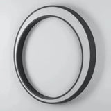 Aplique de pared exterior moderno LED negro con diseño de anillo IP65
