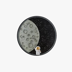 Apliques de pared negro diseño lunar para dormitorio