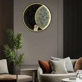 Apliques de pared negro diseño lunar para dormitorio