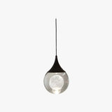 Lámpara colgante de cristal en forma de luna para dormitorio