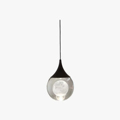 Lámpara colgante de cristal en forma de luna para dormitorio