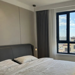 Lámpara colgante de cristal en forma de luna para dormitorio