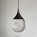 Lámpara colgante de cristal en forma de luna para dormitorio