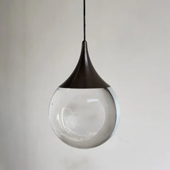 Lámpara colgante de cristal en forma de luna para dormitorio