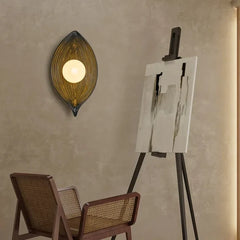 Dormitorio apliques de pared estilo nórdico hojas