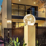 Lámpara sobremuro exterior solar ip65 de diseño lunar para jardín