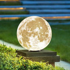 Lámpara sobremuro exterior solar ip65 de diseño lunar para jardín