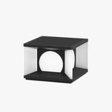 Lámpara sobremuro exterior solar LED negra IP65 moderna de jardín