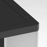 Lámpara sobremuro exterior solar LED negra IP65 moderna de jardín