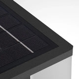 Lámpara sobremuro exterior solar LED negra IP65 moderna de jardín