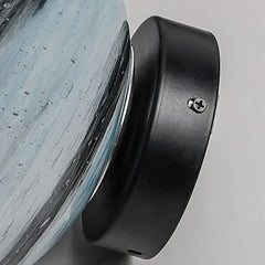 Sobremuro exterior solar moderno de vidrio con diseño lunar para jardín