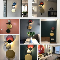 Lamparas apliques de pared dormitorio diseño artístico estilo nórdico