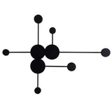 Aplique negro pared diseño moderno forma estrella