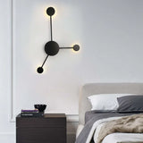 Aplique negro pared diseño moderno forma estrella