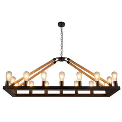 Lámpara colgante creativa de hierro con cuerda de yute estilo industrial retro