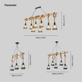 Lámpara colgante creativa de cuerda de yute estilo industrial retro