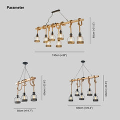Lámpara colgante creativa de cuerda de yute estilo industrial retro
