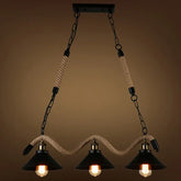 Lampara de comedor colgante estilo retro con diseño de cuerda