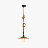 Lámpara colgante de restaurante verde oscuro estilo industrial retro