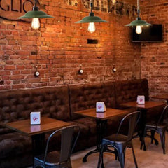 Lámpara colgante de restaurante verde oscuro estilo industrial retro