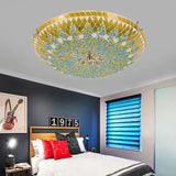 Lámpara LED de Techo Tipo Cuenco Estilo Mediterráneo para Dormitorio