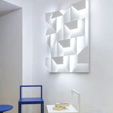 Aplique led pared interior diseño geométrico blanco moderno