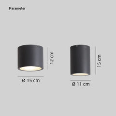 Foco LED de superficie exterior impermeable de metal gris oscuro moderno