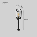 Baliza de jardín LED solar IP65 de vidrio y metal para camino